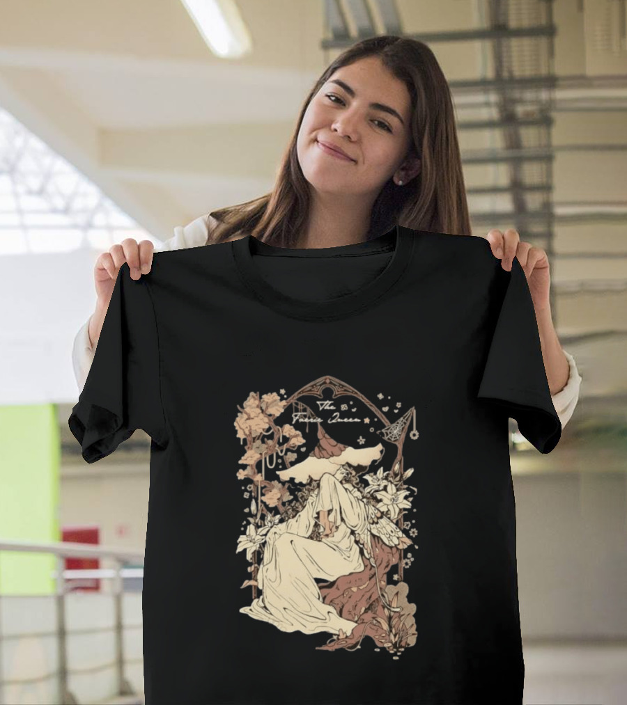 The Faerie Queen Woman With Wings Floral Arch Fantasy T-Shirt
