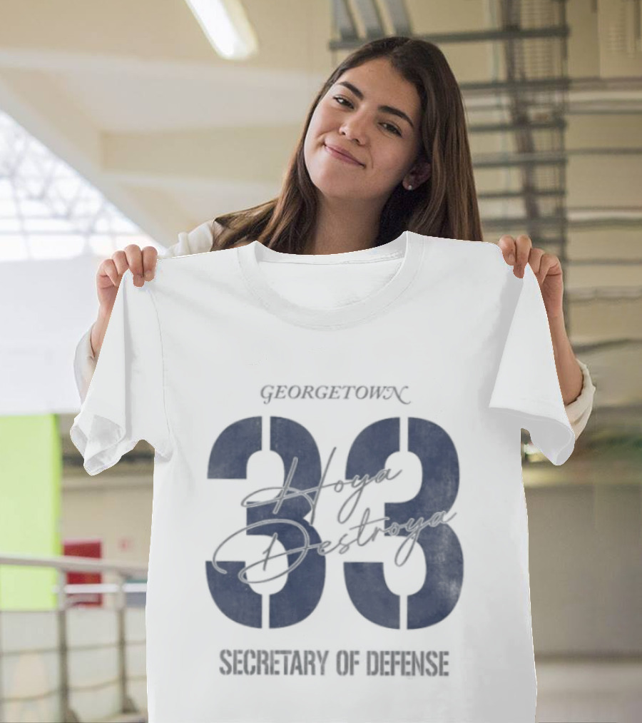 Georgetown 33 Secretary Of Defense Patrick Ewing T-Shirt