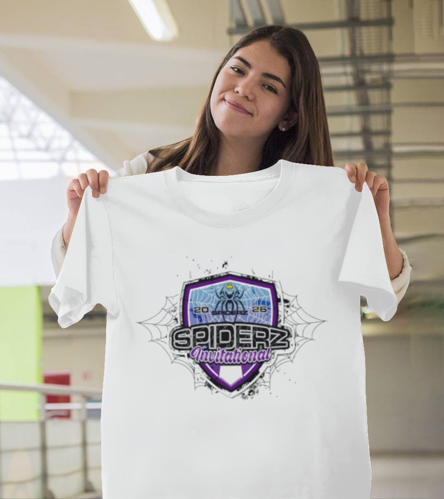 Spiderz Invitational Softball Shield With Web And Ball T-Shirt