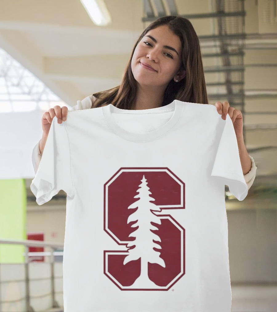 Stanford University Cardinal Block S Tree Logo NCAA T-Shirt