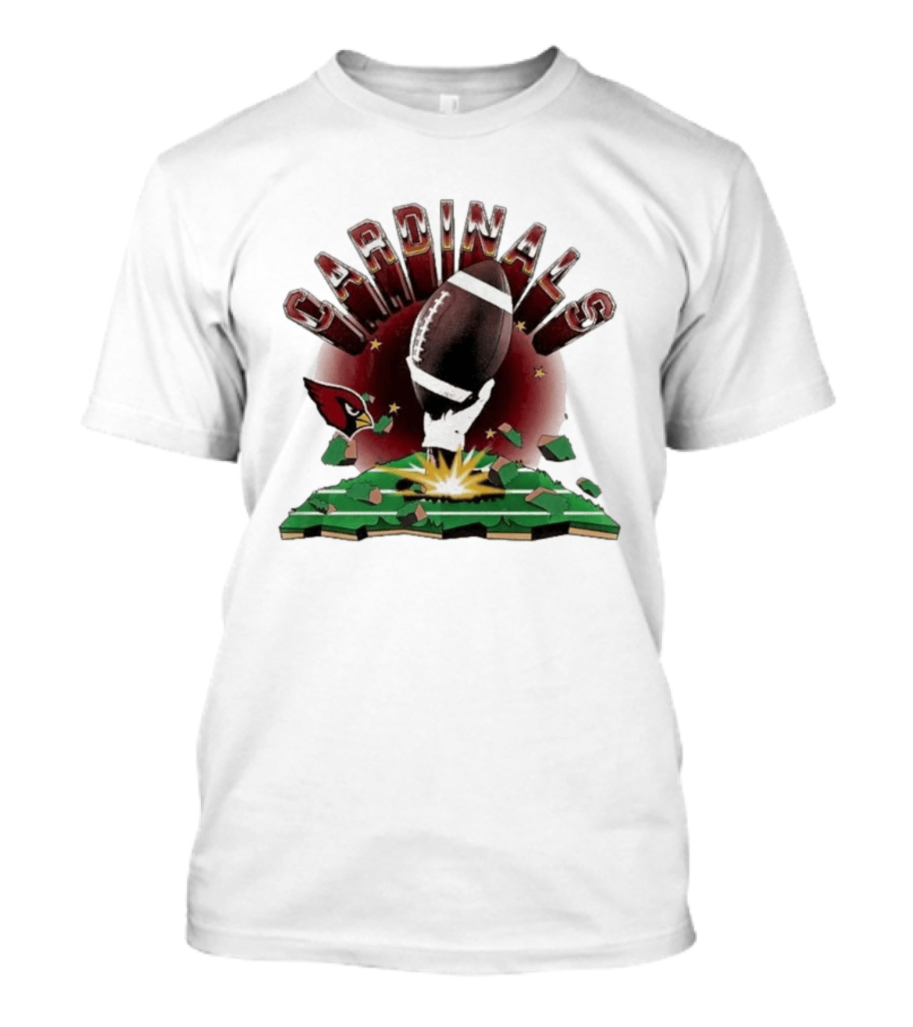 Cardinals 2026 Explode Clubhouse Football Breakthrough T-Shirt