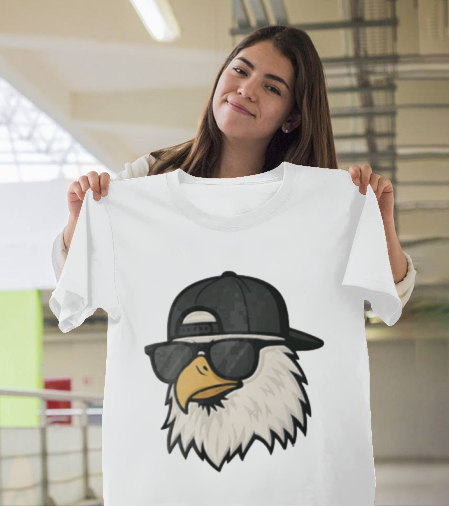 Bald Eagle Cool Sunglasses Hat T-Shirt