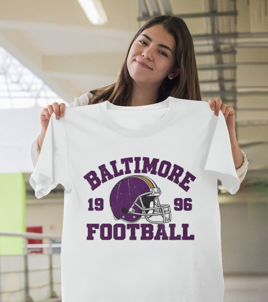 Baltimore Football 1996 Purple Helmet T-Shirt