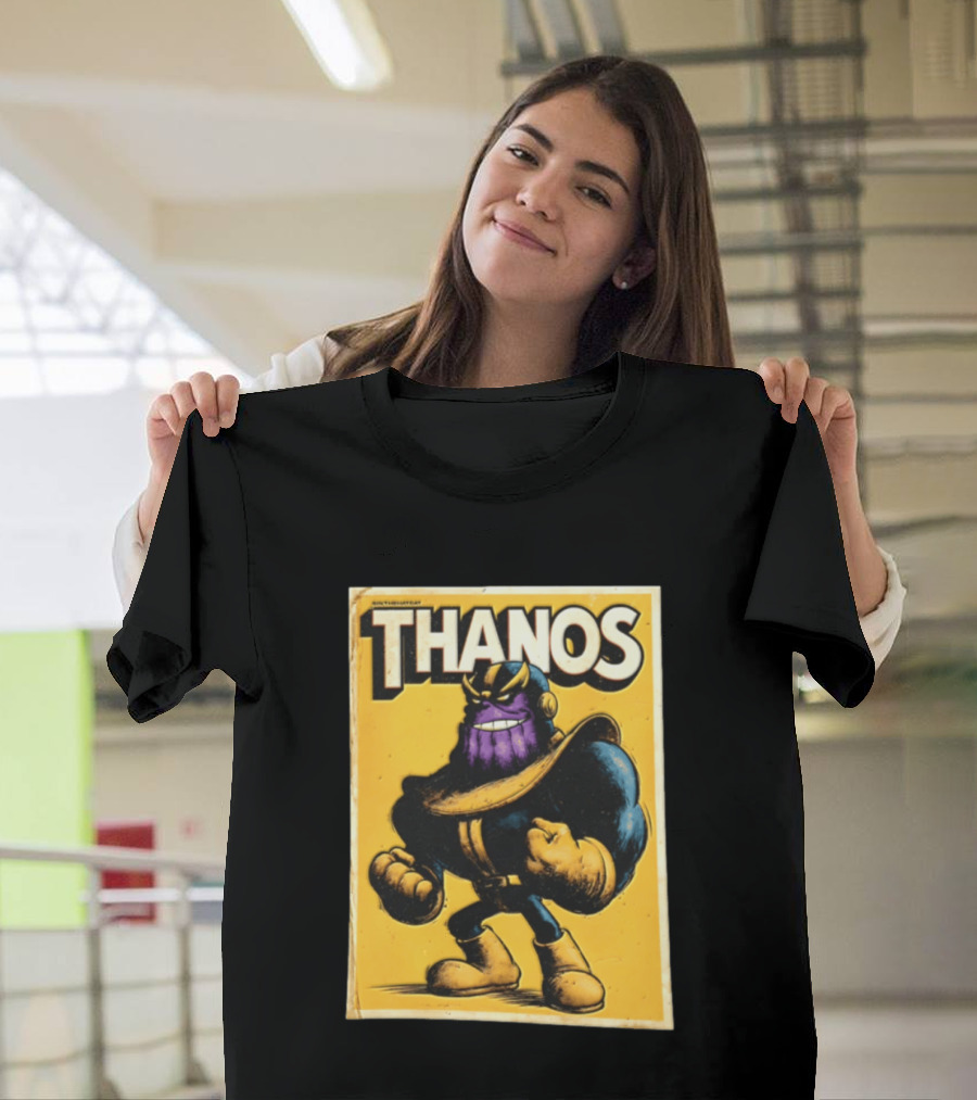 Thanos Marvel Superhero Purple Alien Villain Clenched Fist T-Shirt
