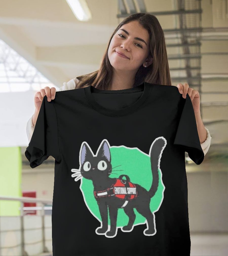 Jiji Kiki's Delivery Service Emotional Support Cat With Harness Patch T-Shirt