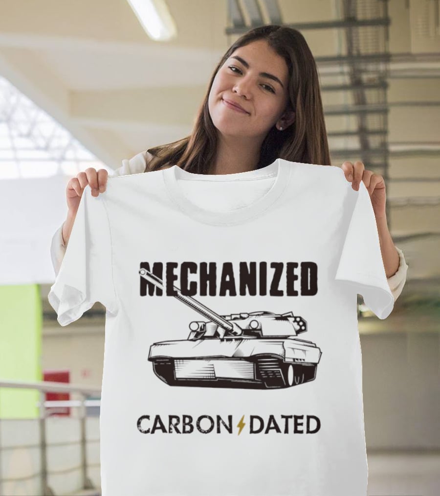 Mechanized Carbon Dated Tank Military Armored Vehicle T-Shirt