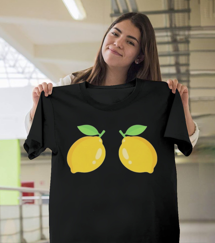 Two Lemons Minimalist Citrus Fruit T-Shirt