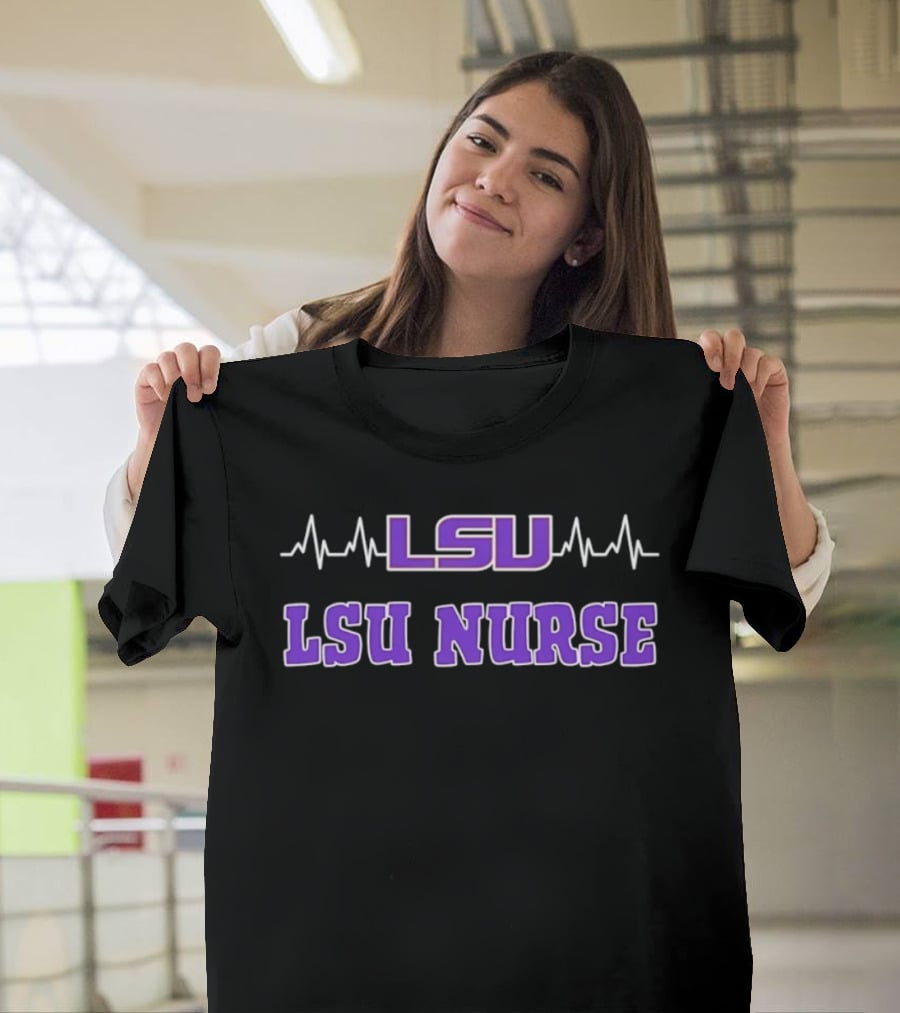 LSU Nurse Heartbeat Louisiana State University Tigers T-Shirt