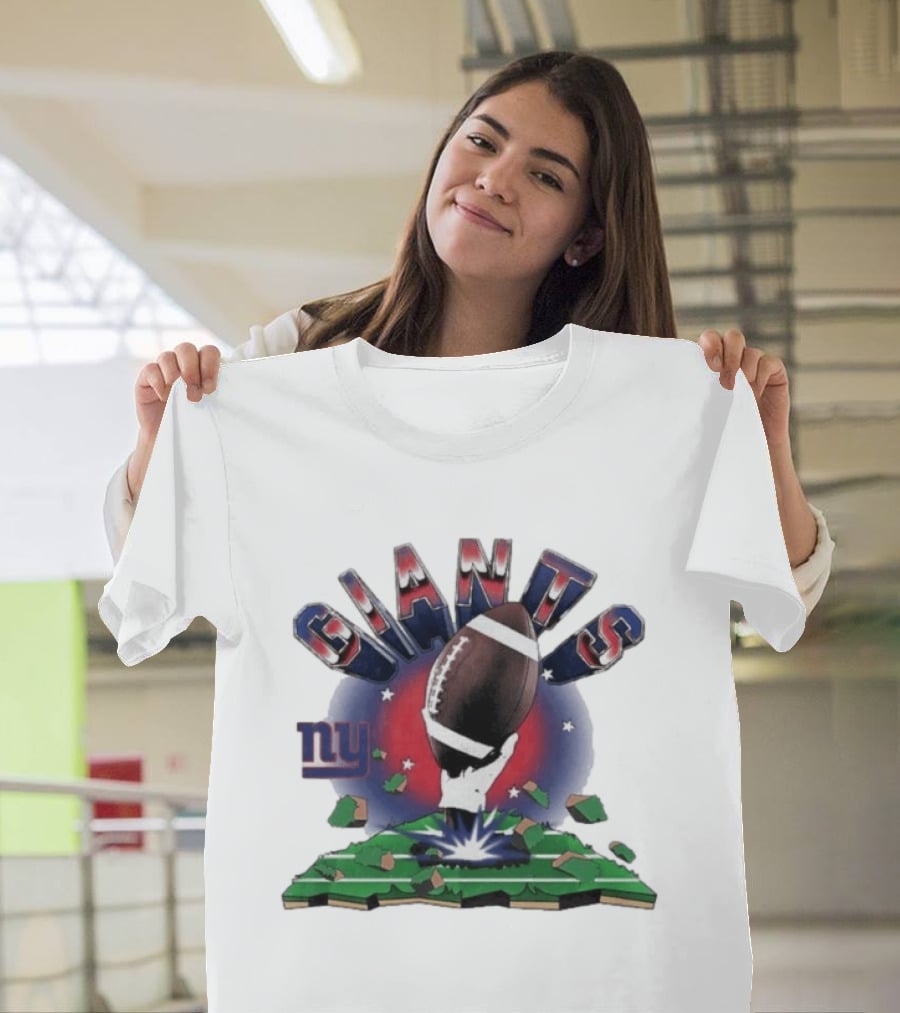 New York Giants 2026 Explode Clubhouse Football Hand Stars Ny T-Shirt