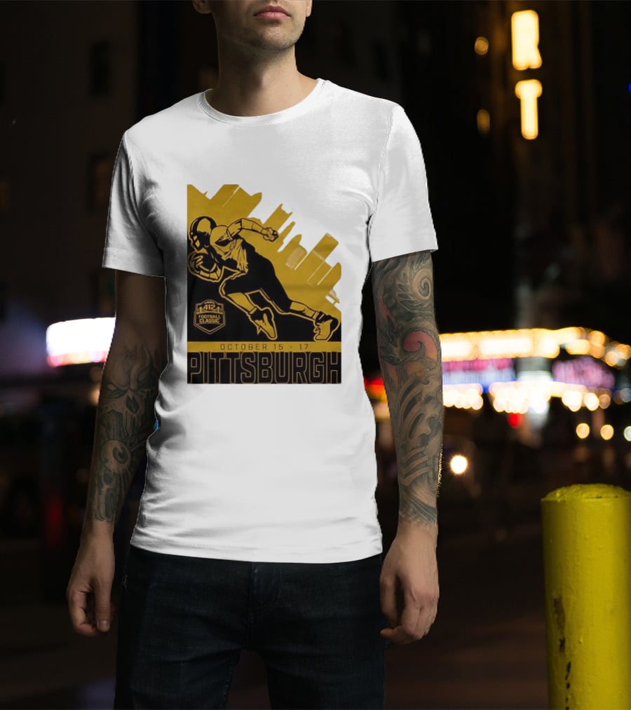 Pittsburgh 412 Football Classic October 15 17 Running Player T-Shirt