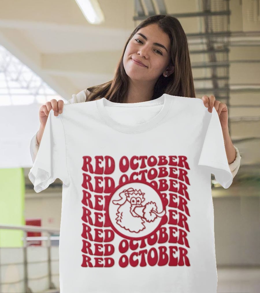 Philadelphia Phillies Red October 2023 Fan Gear With Phillie Phanatic T-Shirt