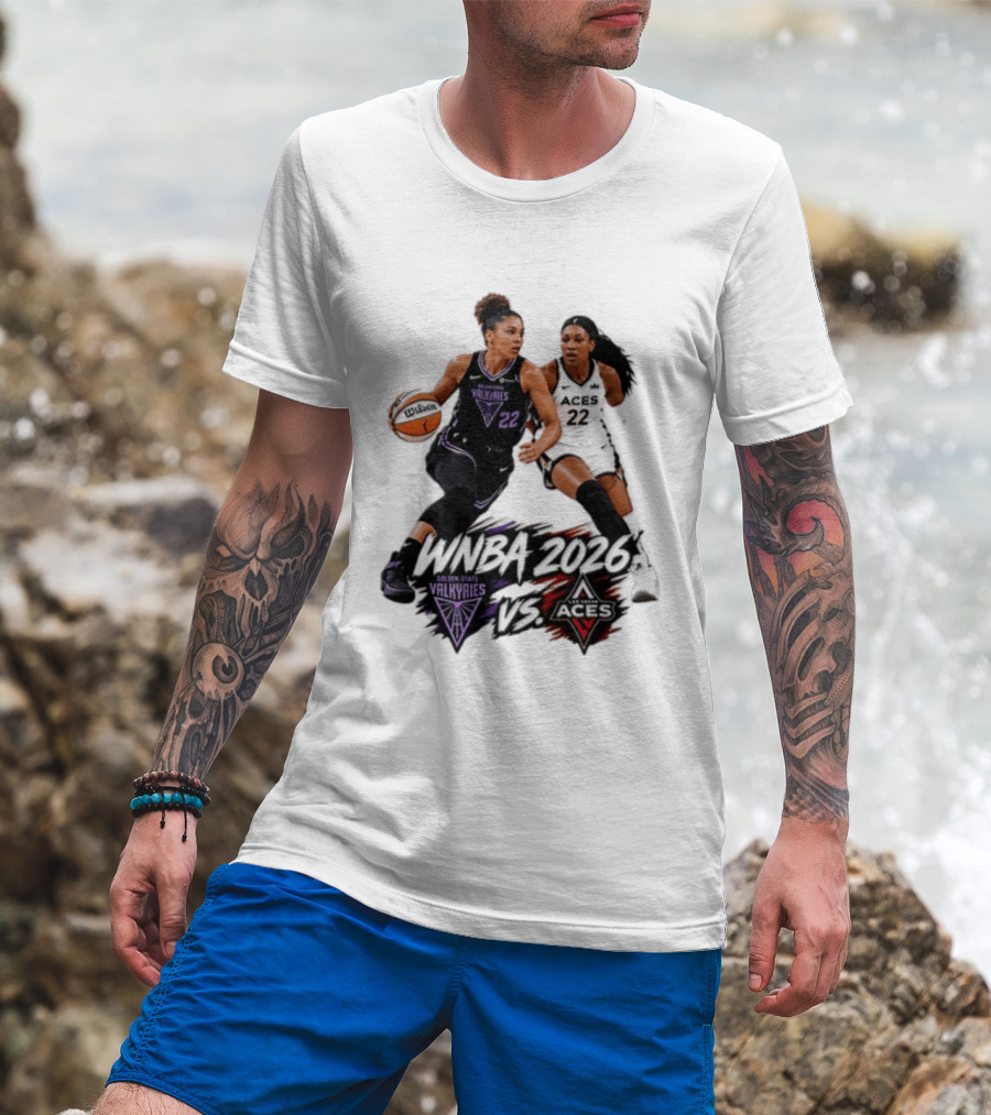 WNBA 2026 Golden State Valkyries Vs Las Vegas Aces T-Shirt