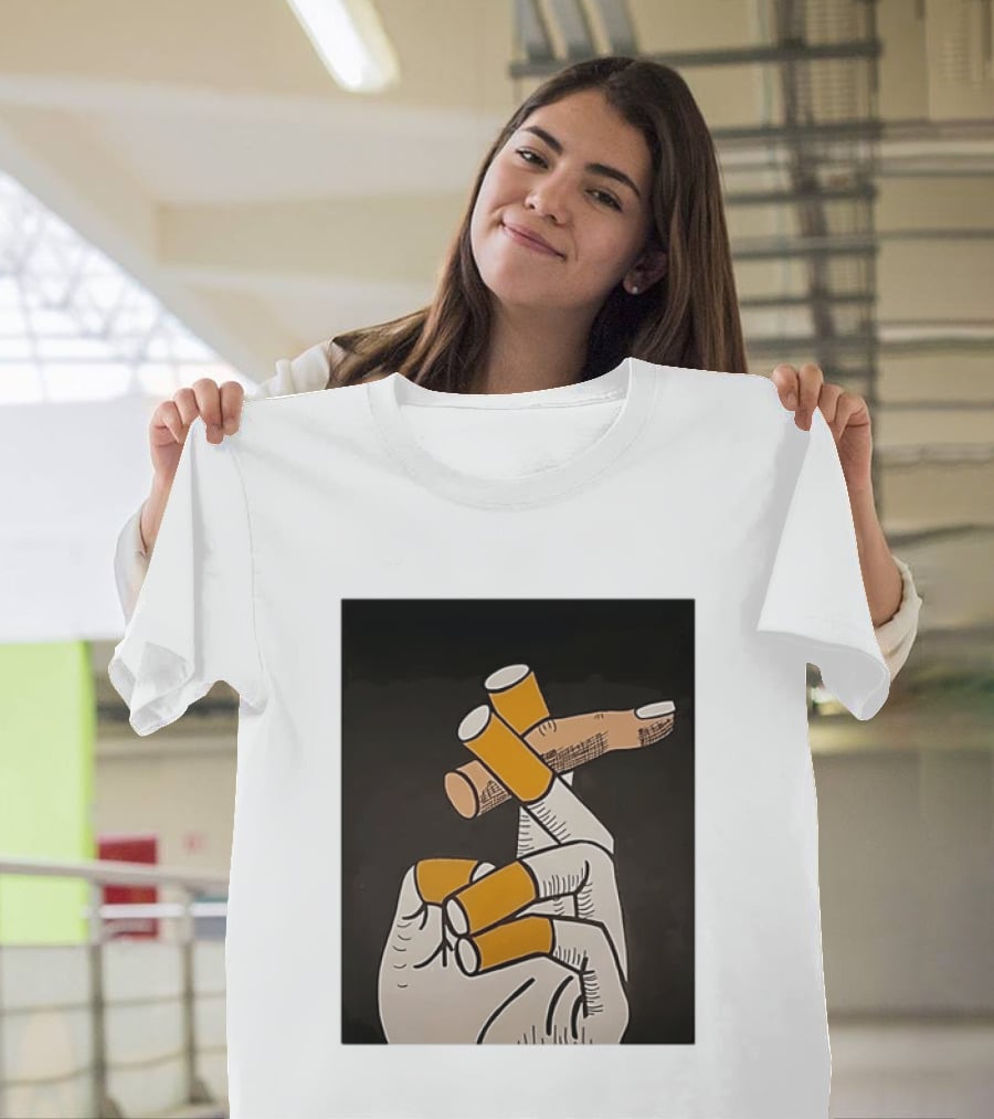 Hand With Cigarettes Smoker T-Shirt