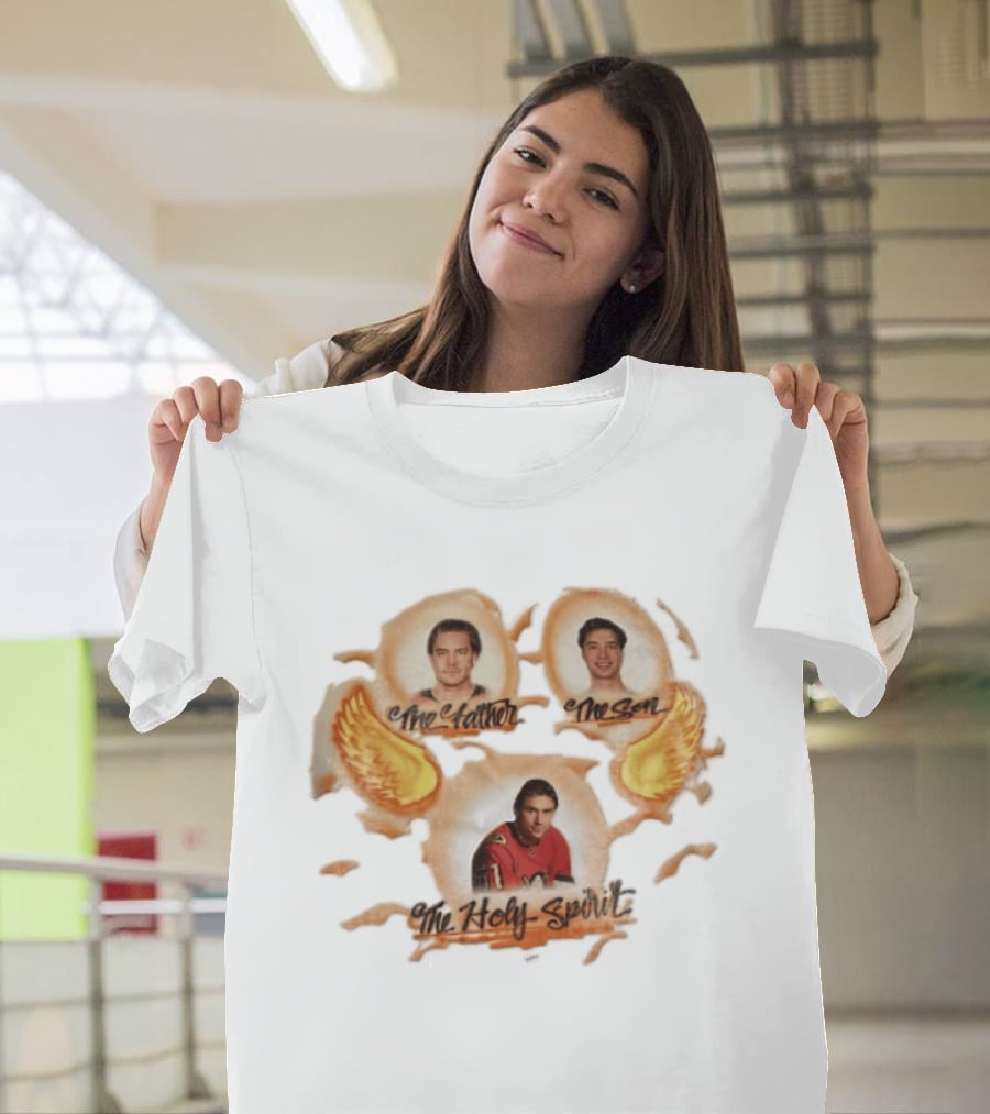 The Father The Son The Holy Spirit Hockey Trio With Wings T-Shirt
