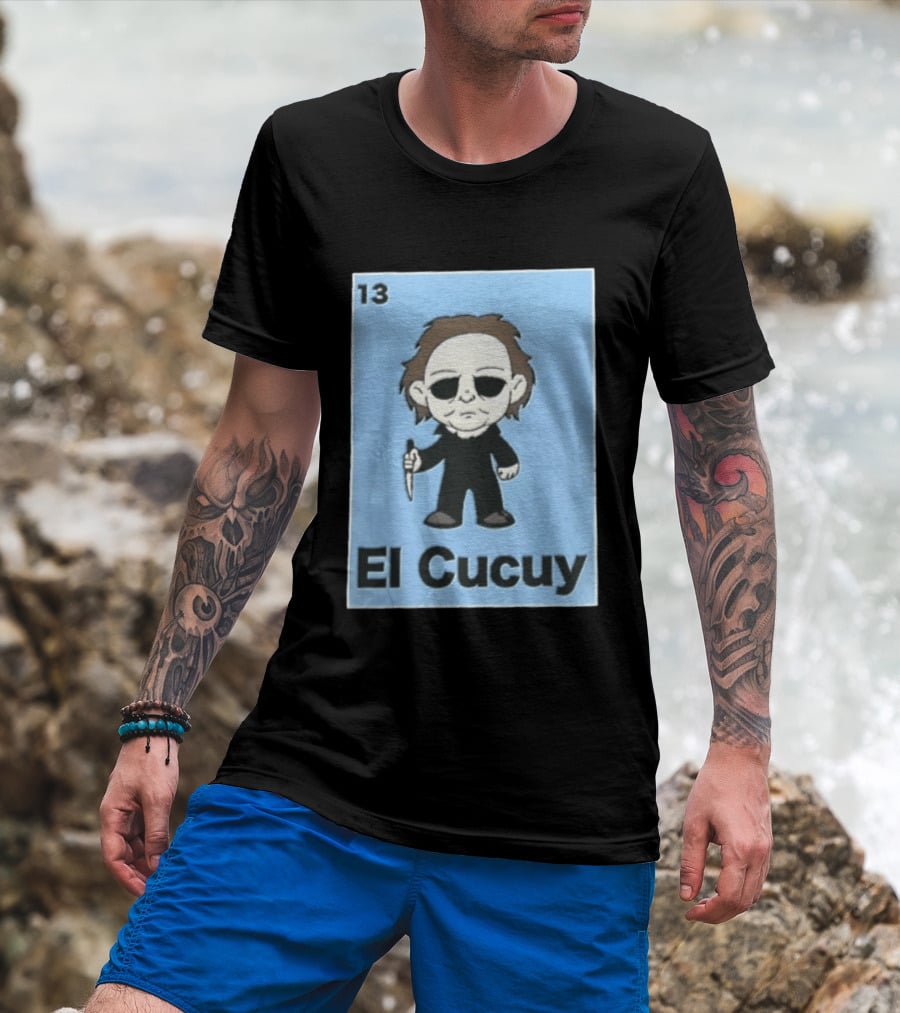 13 El Cucuy Michael Myers Chibi Holding Knife T-Shirt