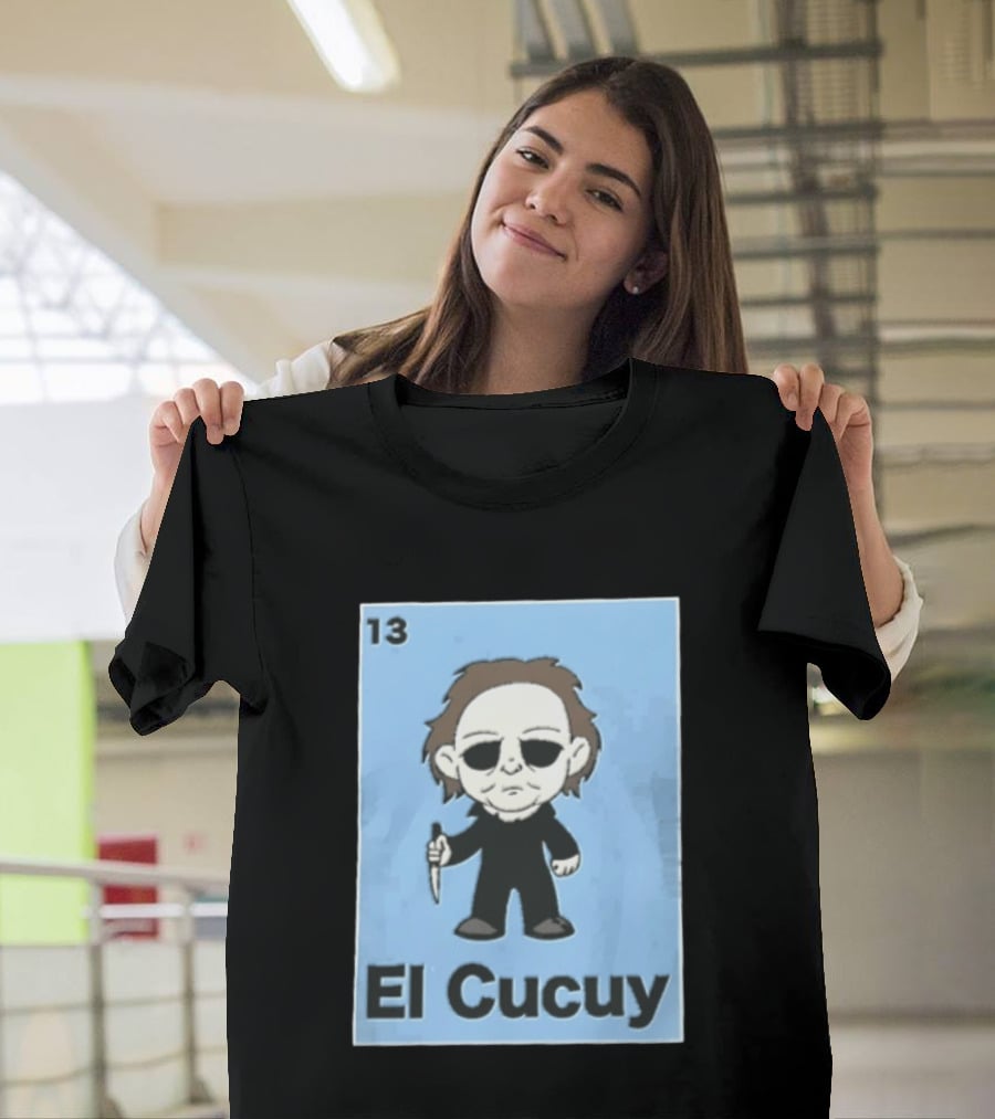 13 El Cucuy Michael Myers Chibi Holding Knife T-Shirt