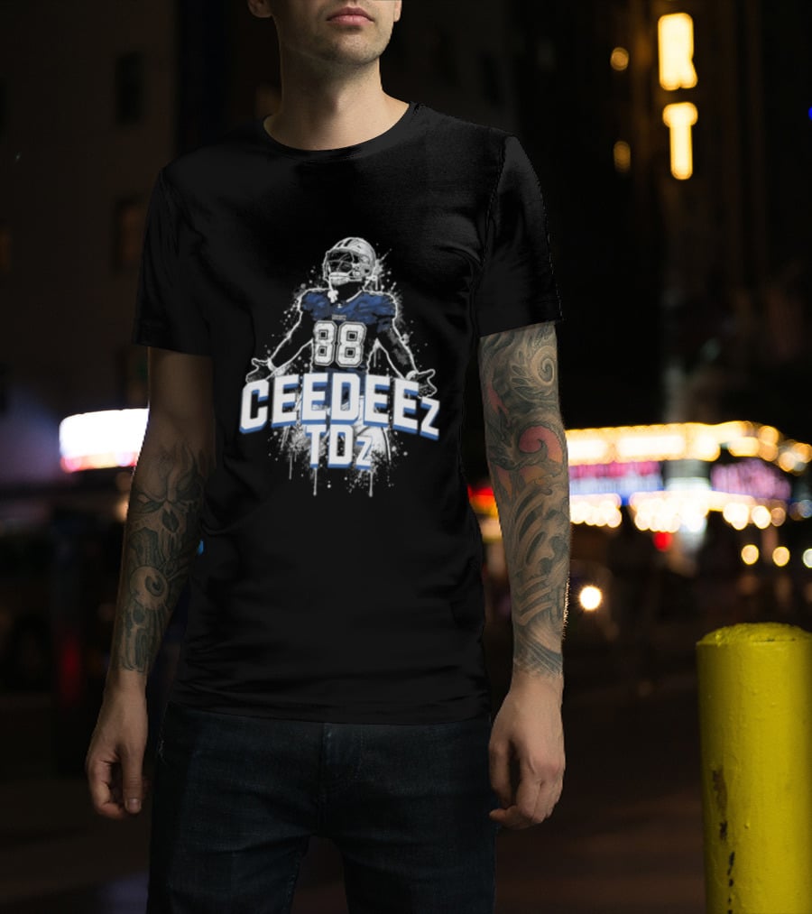 Ceedeez TDz Football Player Retro Title T-Shirt