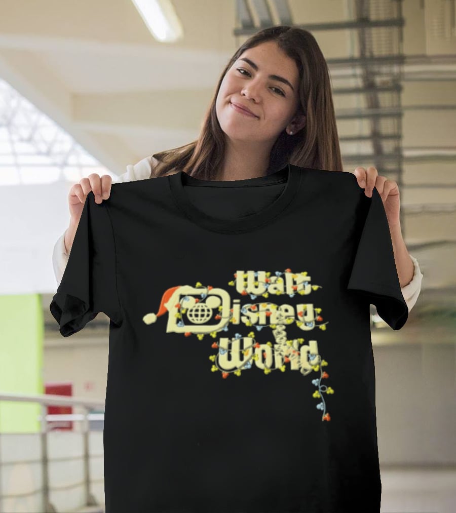 Walt Disney World Christmas Santa Hat Lights T-Shirt