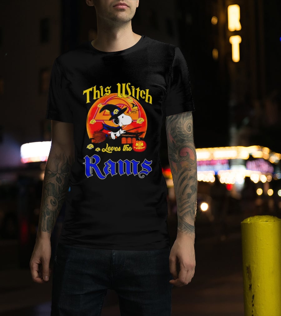 This Witch Loves The Los Angeles Rams Snoopy Halloween T-Shirt