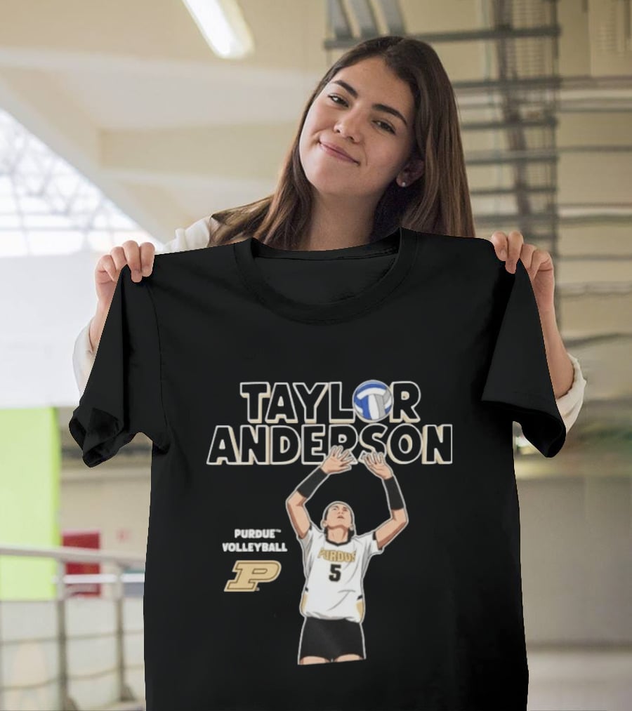 Purdue Volleyball Taylor Anderson Number 5 T-Shirt