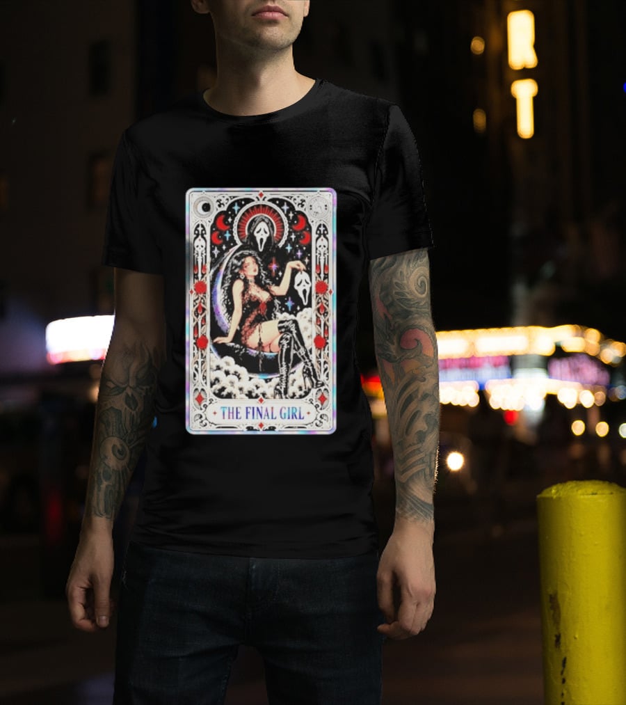 The Final Girl Ghostface Scream Tarot Card Aesthetic T-Shirt
