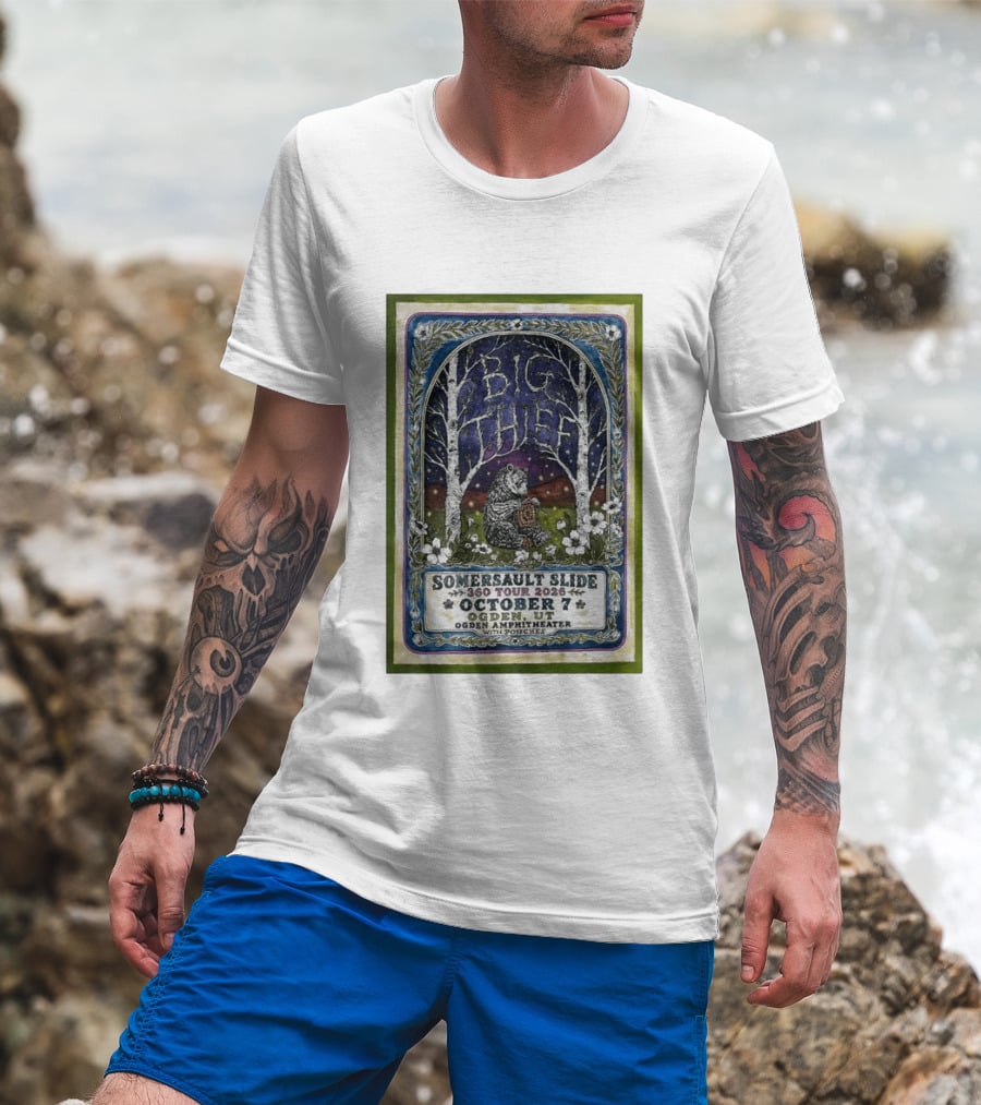 Big Thief Somersault Slide 360 Tour 2026 October 7 Ogden UT Amphitheater With Porches T-Shirt