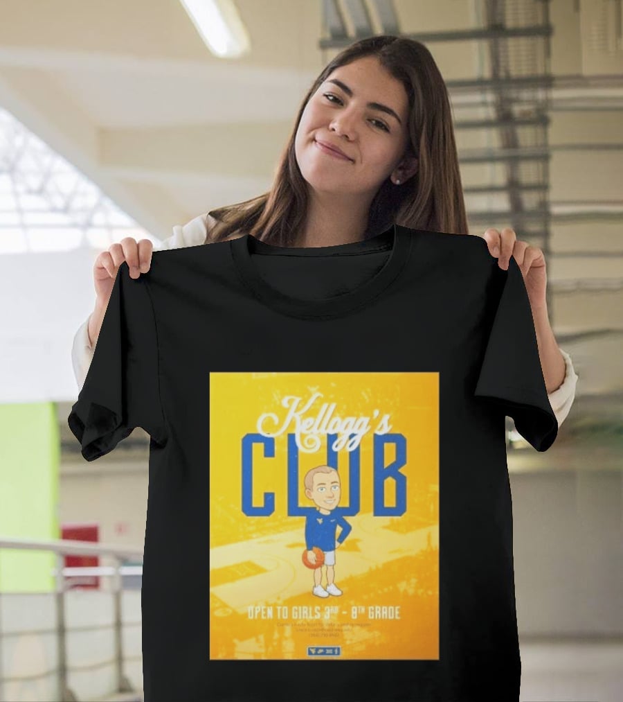 Kellogg's Club West Virginia University Basketball Clinic Open To Girls Grades 3 To 8 T-Shirt