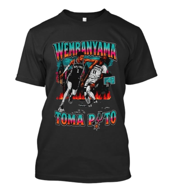 Wembanyama Spurs Basketball Toma P4to NBA 2026 Scene T-Shirt