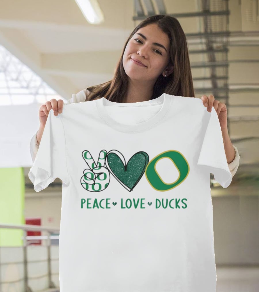 Peace Love Oregon Ducks T-Shirt