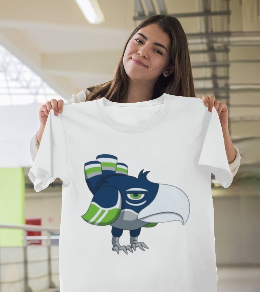 Seattle Seahawks Pokemon Crossover Bird Fan T-Shirt