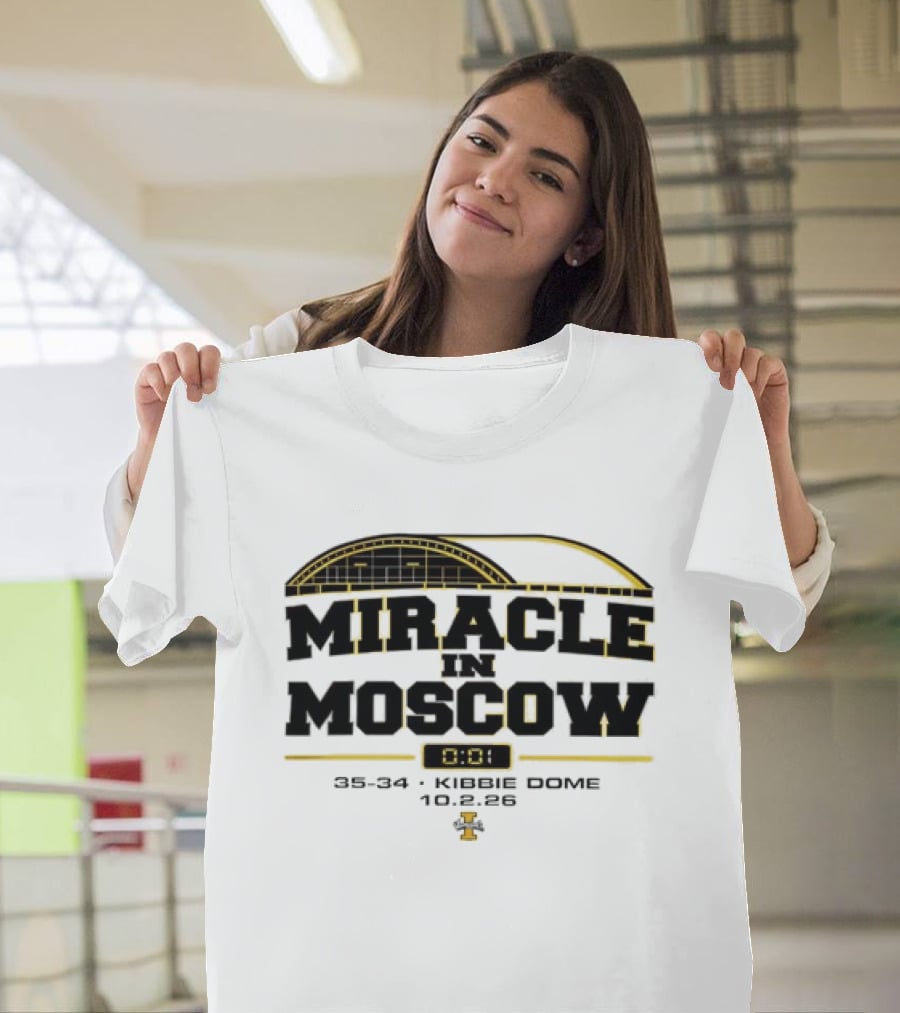 Idaho Vandals Miracle In Moscow 35 34 Kibbie Dome October 2 2026 T-Shirt