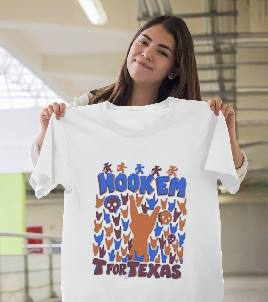 Hook Em For Texas Grateful Dead Collaboration With Longhorns T-Shirt