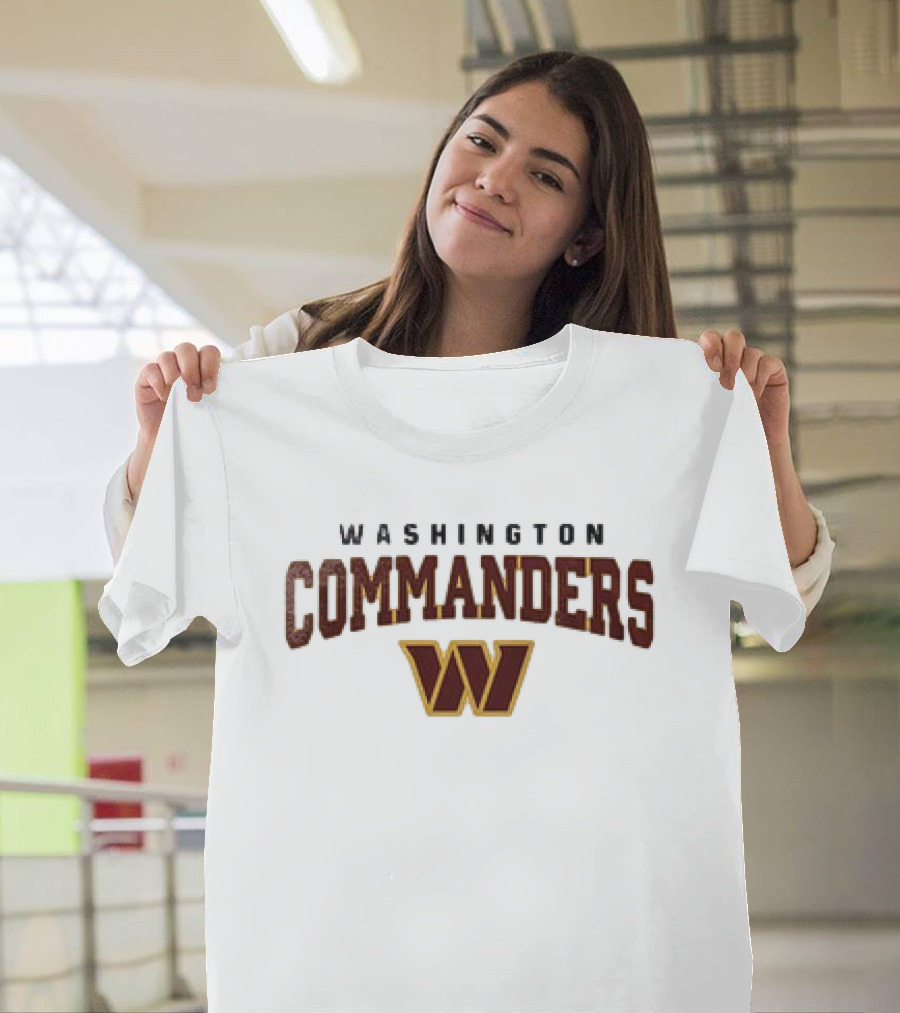 Washington Commanders W Logo With Looney Tunes Taz T-Shirt