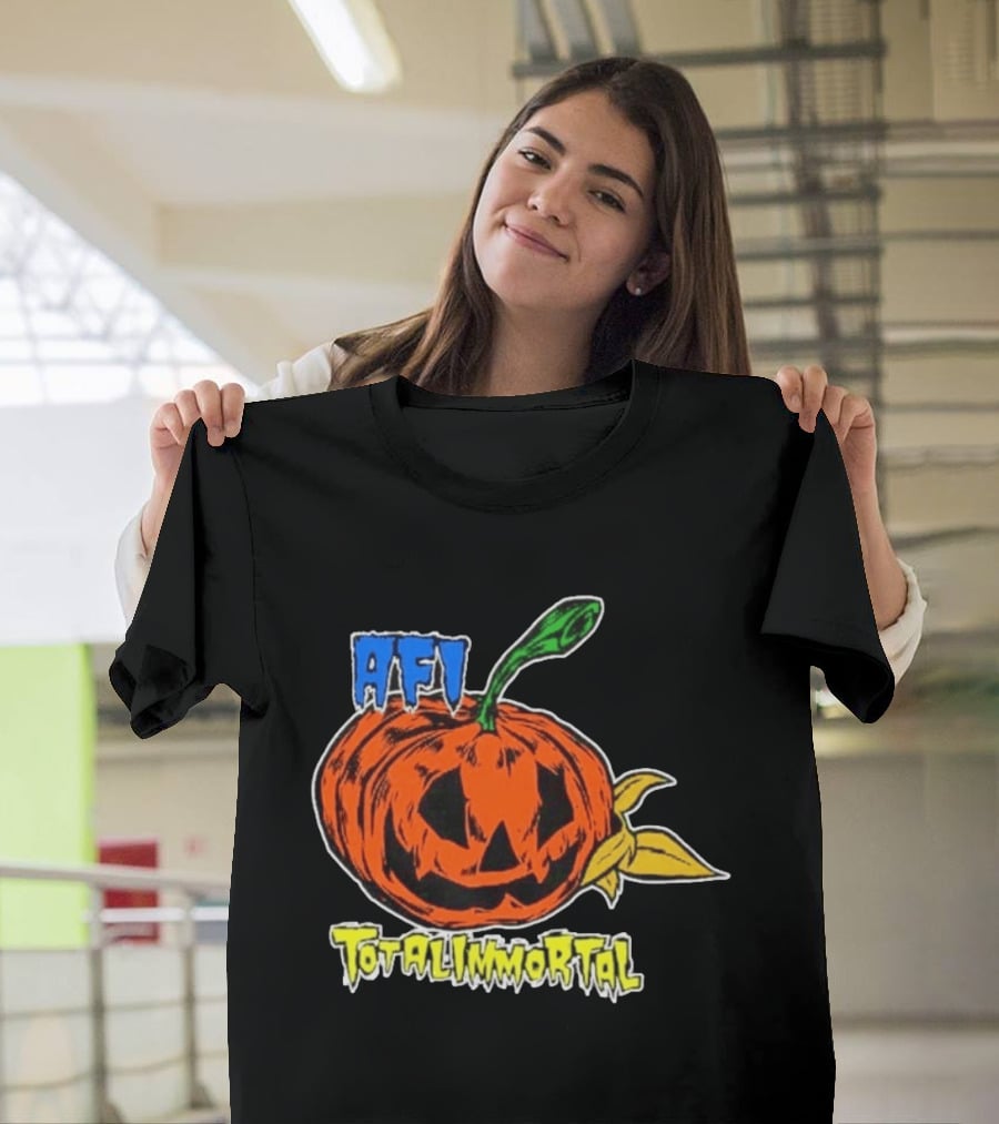 AFI Totalimmortal Halloween Pumpkin Punk Rock Band Merch T-Shirt