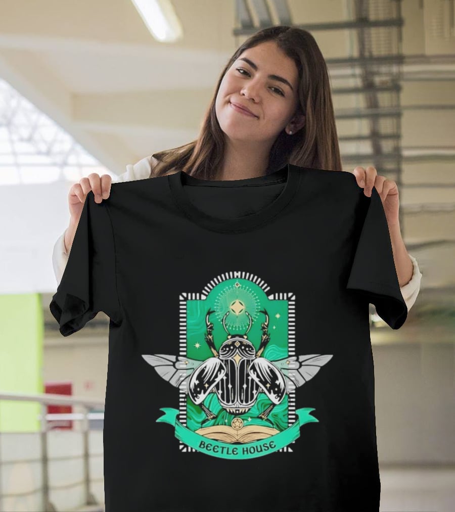 Beetle House Occult Insect Scarab Gothic Mystical Symbolism T-Shirt