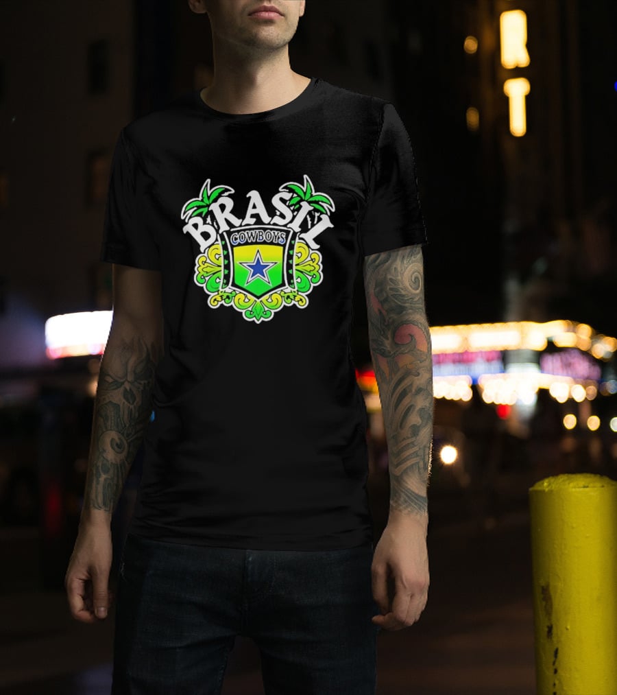 Brasil Cowboys Brazil Badge Palm Stars T-Shirt