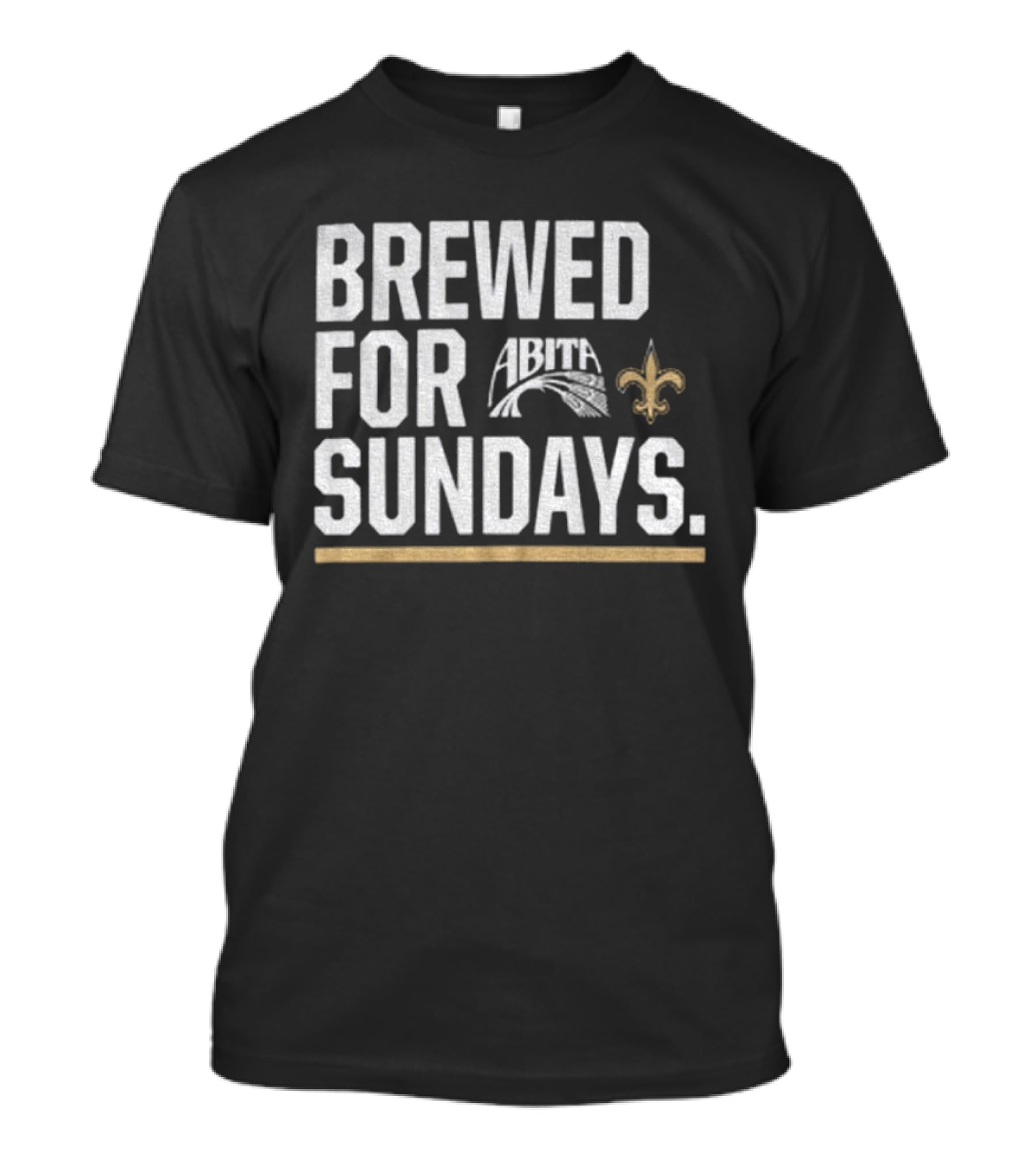 Brewed For Sundays New Orleans Saints Fleur De Lis Abita T-Shirt