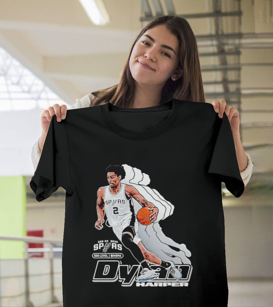 Dylan Harper Number 2 San Antonio Spurs NBA 500 Level @NBPA T-Shirt