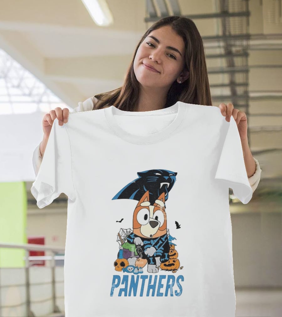 Carolina Panthers Bluey Halloween 2026 Fun Fan Collab T-Shirt