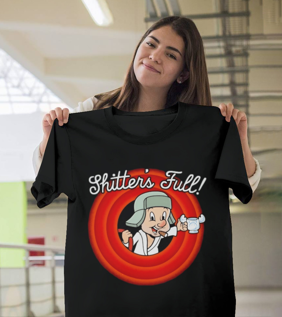 Shitter's Full Cousin Christmas Vacation Cartoon Character Cigar And Robe T-Shirt