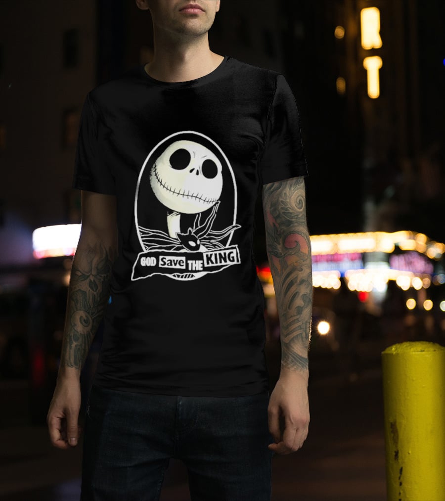 Jack Skellington God Save The King Halloween 2026 T-Shirt