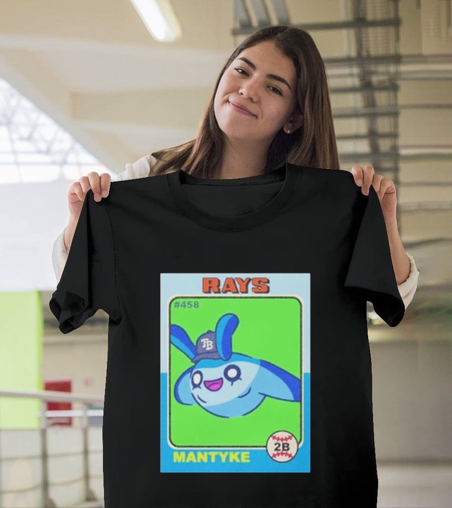 Rays Mantyke Tampa Bay No 458 Baseball Card TB T-Shirt