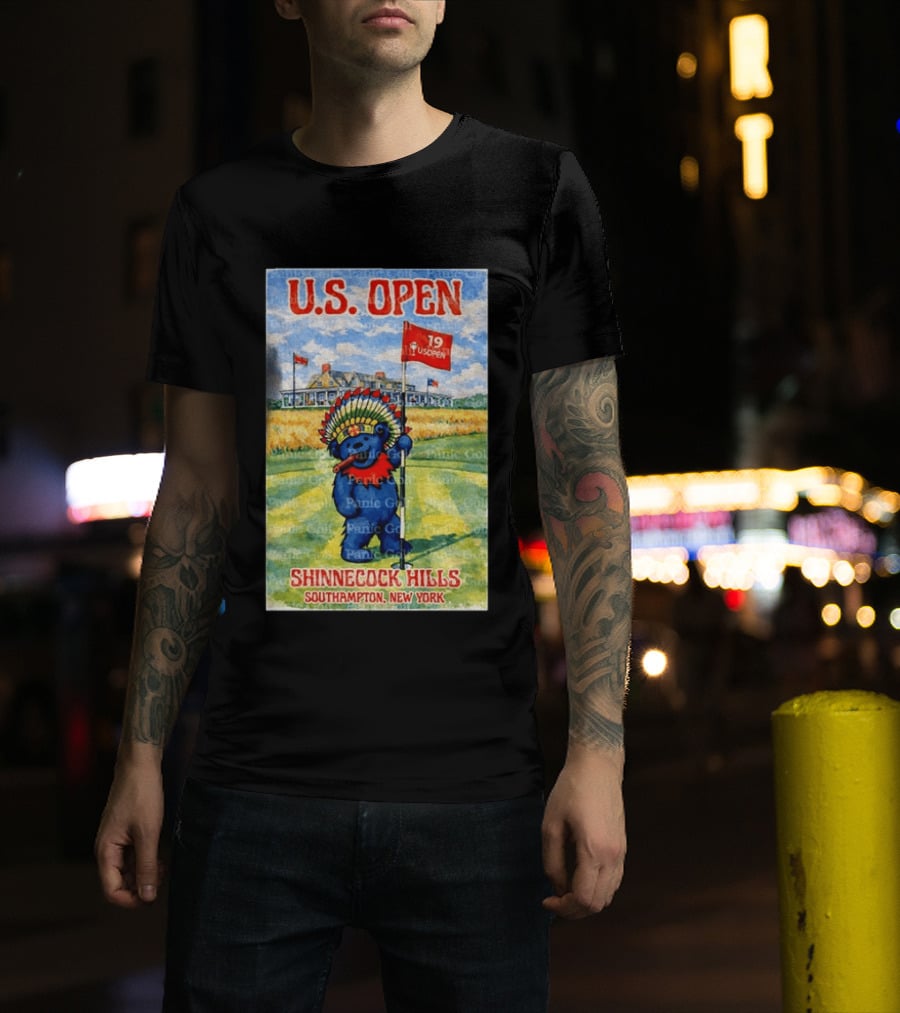 U.S. Open Shinnecock Hills Southampton New York Grateful Dead Dancing Bear Golf Course T-Shirt