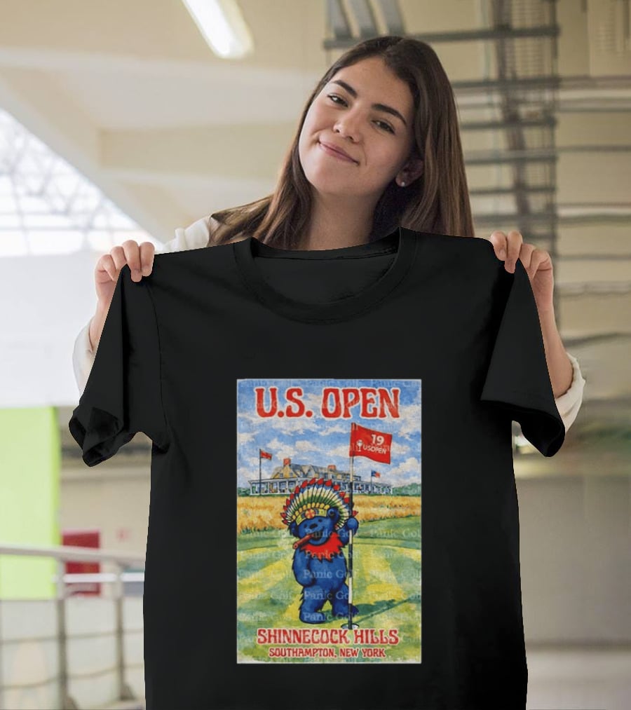 U.S. Open Shinnecock Hills Southampton New York Grateful Dead Dancing Bear Golf Course T-Shirt
