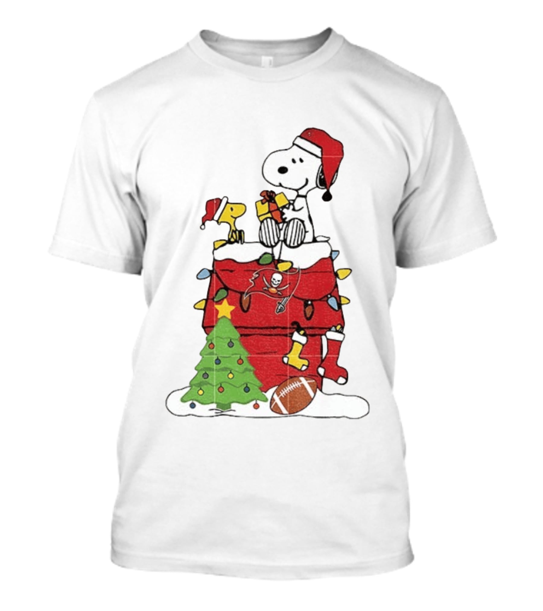 Snoopy Merry Christmas Tampa Bay Buccaneers 2026 Football Holiday Peanuts Santa Hat T-Shirt