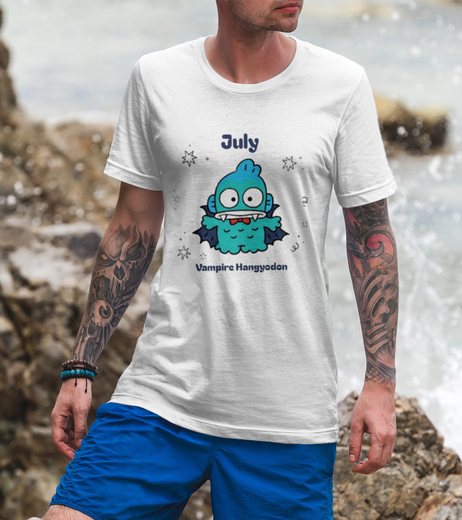 July Vampire Hangyodon Spooky Sanrio Halloween T-Shirt