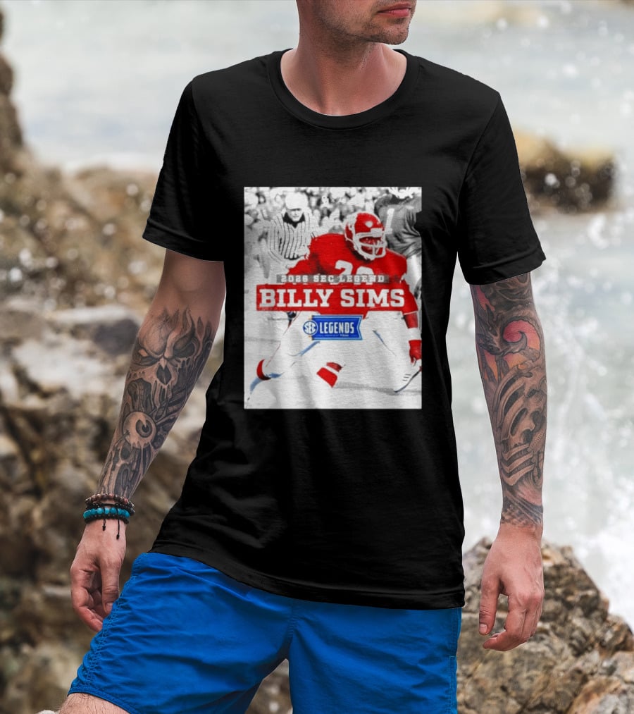 2026 SEC Legend Billy Sims Oklahoma Sooners Football T-Shirt