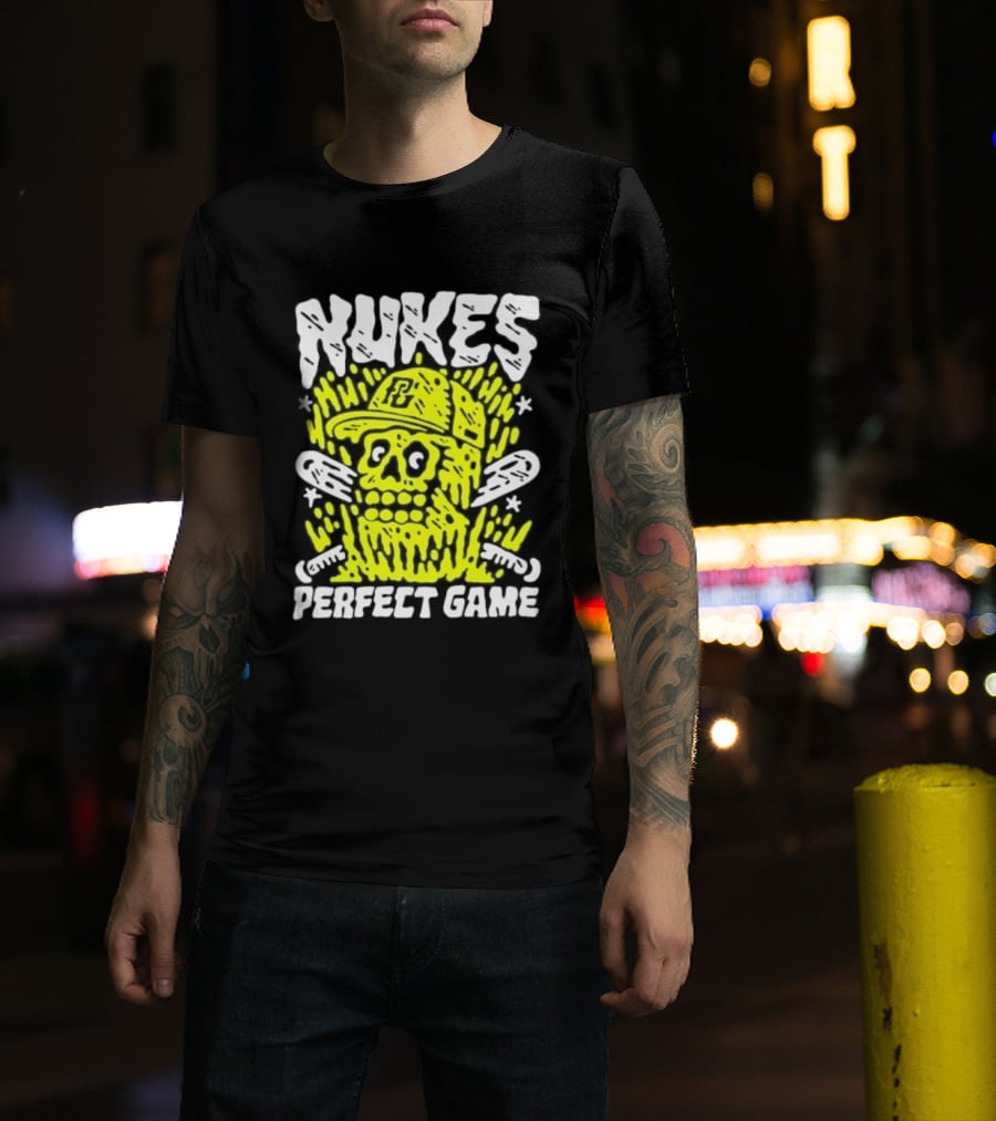 Nukes PC Skull Baseball Perfect Game T-Shirt