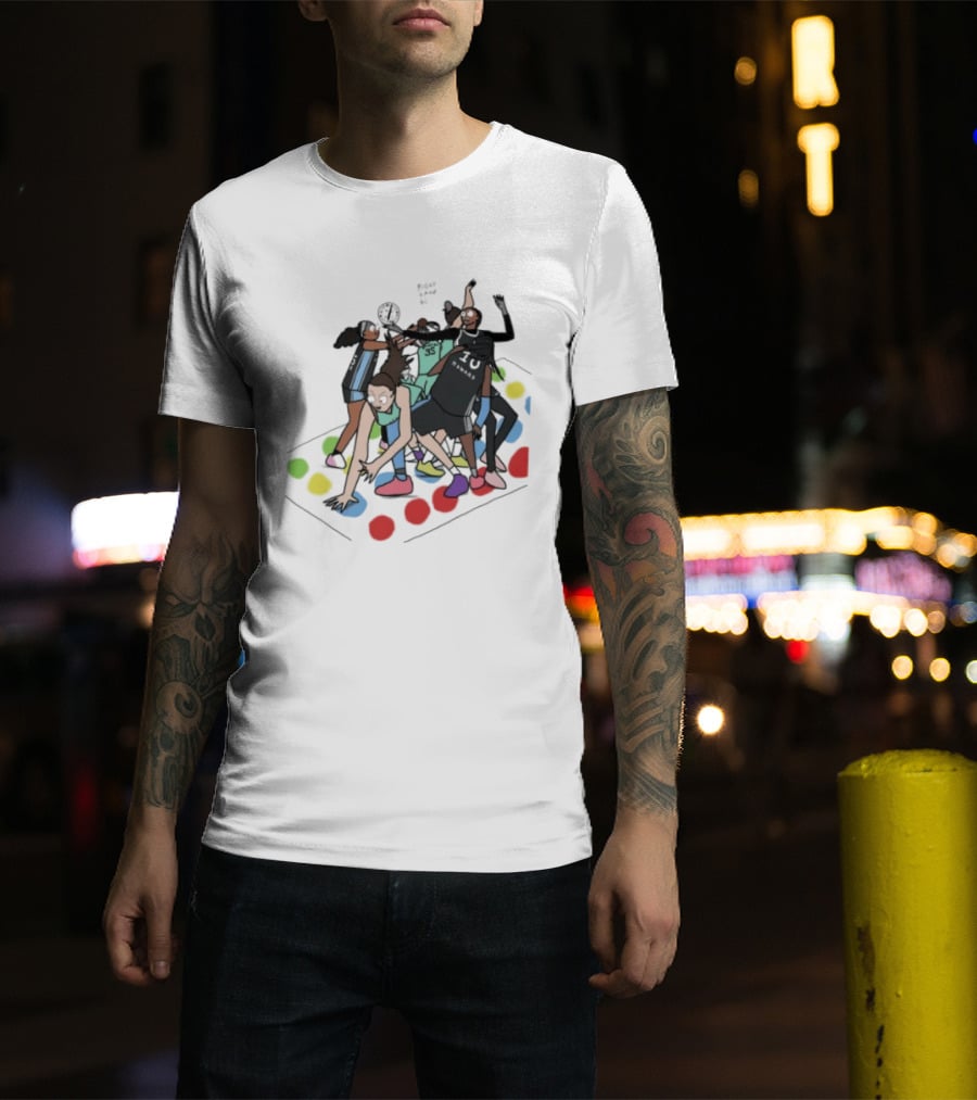 Brooklyn 35 Howard 10 Atlanta Dream Vs NY Liberty Twister Floor Game Competition T-Shirt