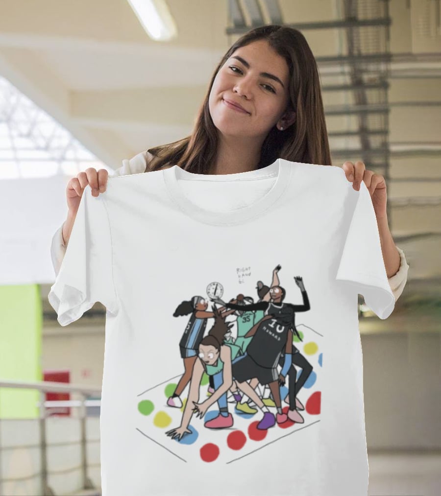 Brooklyn 35 Howard 10 Atlanta Dream Vs NY Liberty Twister Floor Game Competition T-Shirt